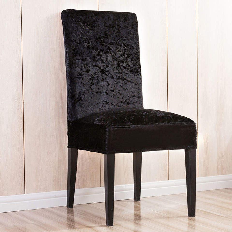 Shiny Velvet Dining Chair Covers (Super Soft) - Hika home