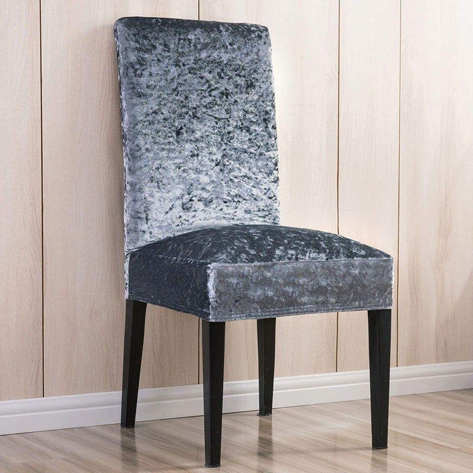 Shiny Velvet Dining Chair Covers (Super Soft) - Hika home