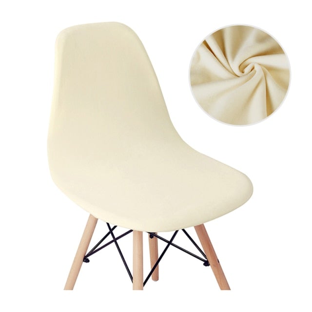 Solid Colors Velvet Soft Fabric Seat Cover Elastic Removable Washable Shell Armless Chair Covers For Home Hotel Banquet - Hika home