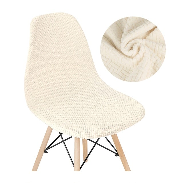 Solid Colors Velvet Soft Fabric Seat Cover Elastic Removable Washable Shell Armless Chair Covers For Home Hotel Banquet - Hika home