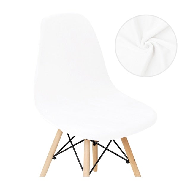 Solid Colors Velvet Soft Fabric Seat Cover Elastic Removable Washable Shell Armless Chair Covers For Home Hotel Banquet - Hika home