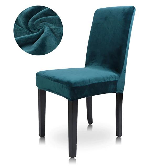 Standard Velvet Dining Chair Covers (Plush) - Hika home