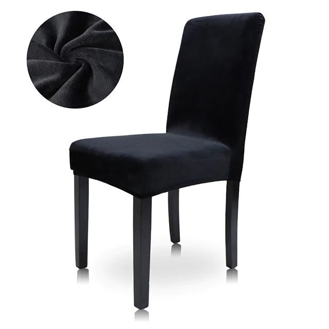 Standard Velvet Dining Chair Covers (Plush) - Hika home