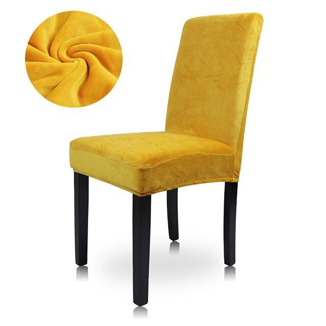Standard Velvet Dining Chair Covers (Plush) - Hika home