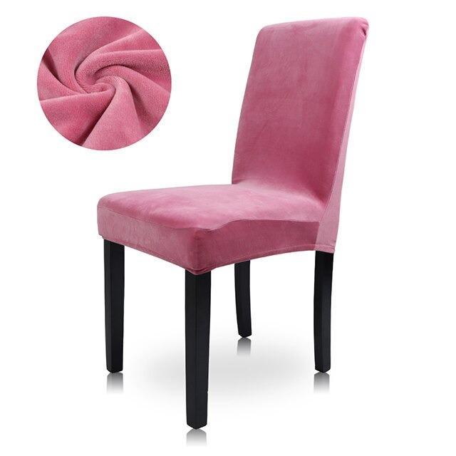 Standard Velvet Dining Chair Covers (Plush) - Hika home