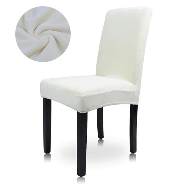 Standard Velvet Dining Chair Covers (Plush) - Hika home