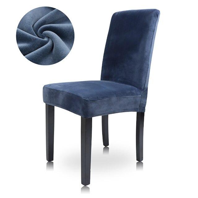 Standard Velvet Dining Chair Covers (Plush) - Hika home