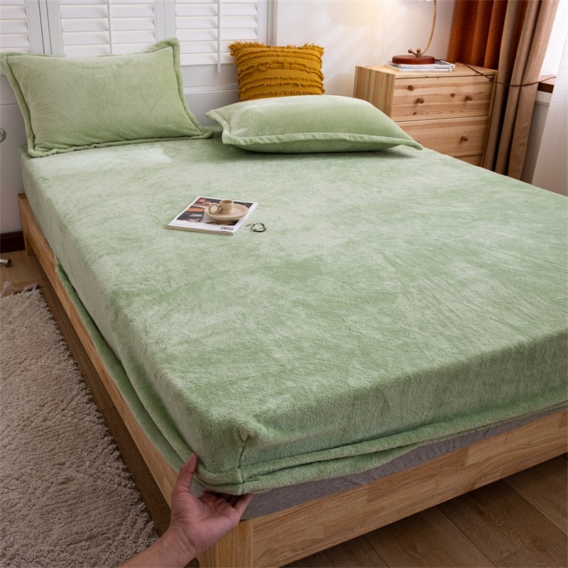 Winter Fleece Mattress Cover - Hika home
