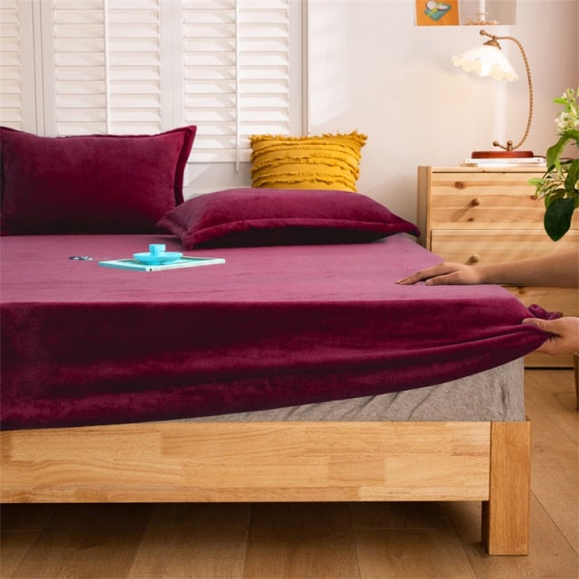 Winter Fleece Mattress Cover - Hika home