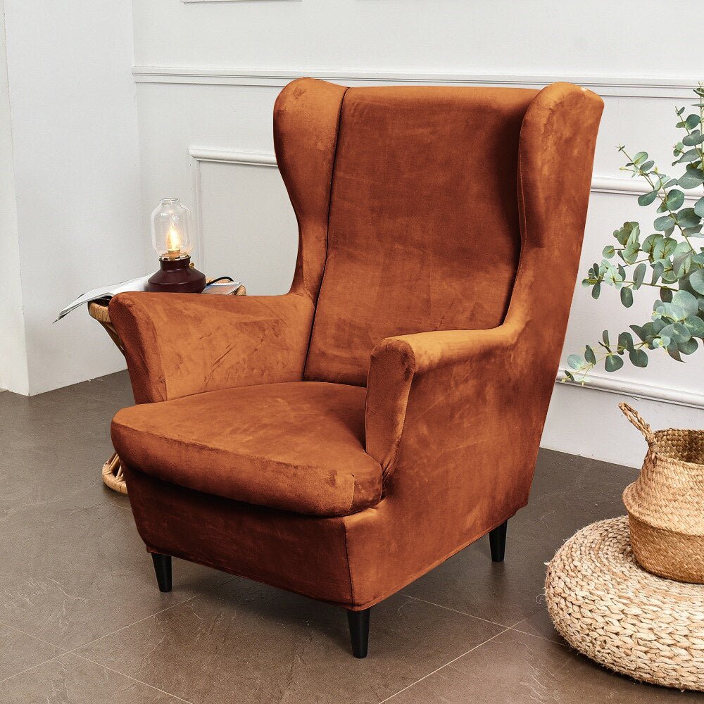 Ikea leather shop wingback chair