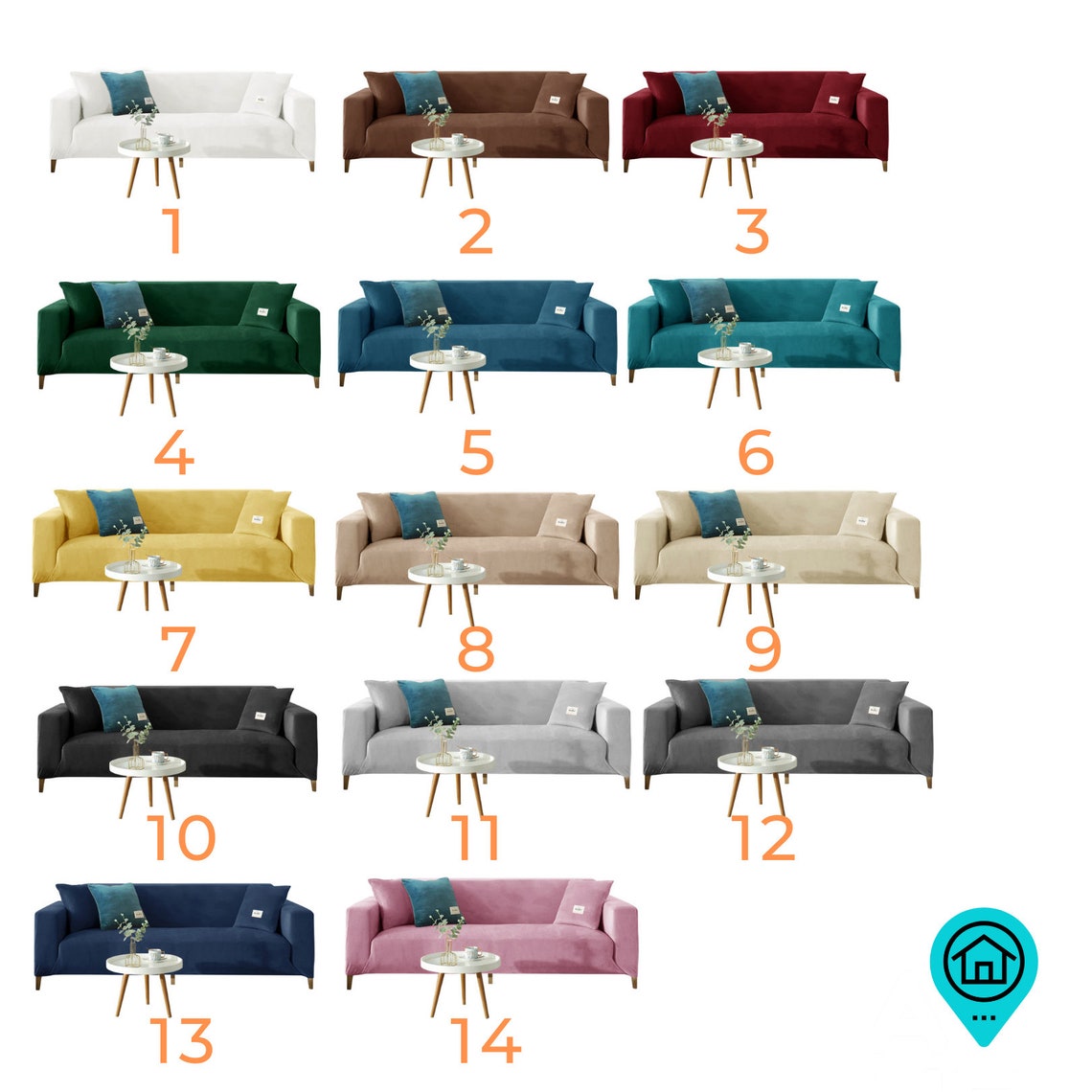 Premium Velvet Plush Sofa Slipcover