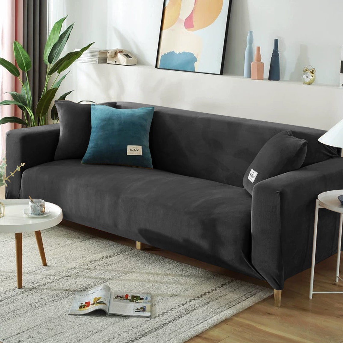 Premium Velvet Plush Sofa Slipcover
