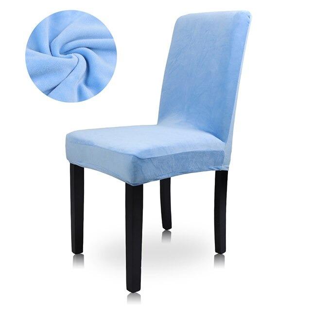 Standard Velvet Dining Chair Covers (Plush) - Hika home