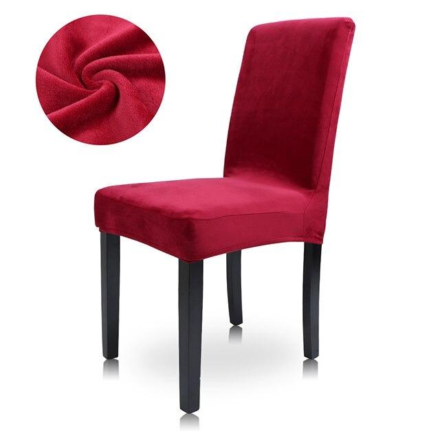 Standard Velvet Dining Chair Covers (Plush) - Hika home